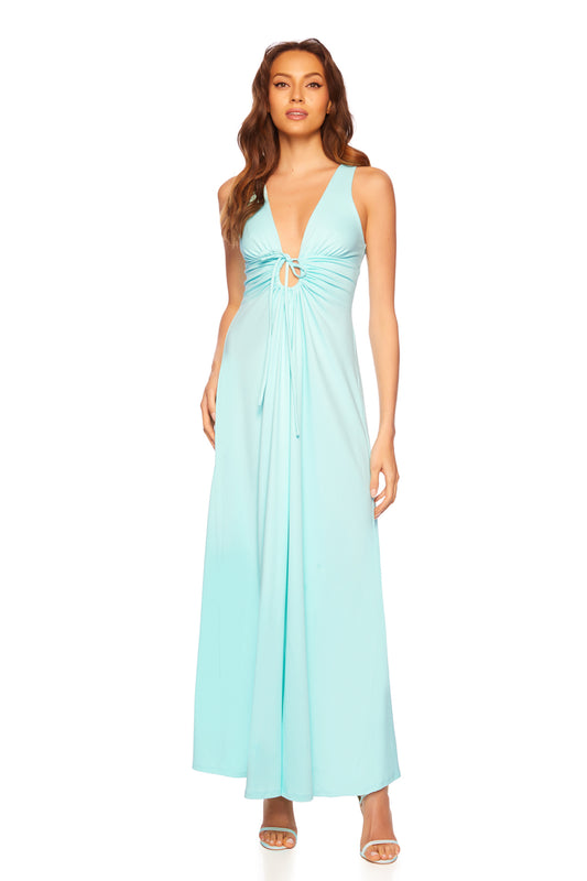 circle front maxi dress